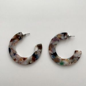 Multicolour hoop earrings purchased in Italy